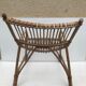 Pair old armchair in rattan curve base years 60 vintage x 2