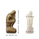 Pair of bookends The Thinker by Rodin in solid brass