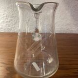 Pichet en verre ciselé années 50