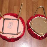 Set of 2 Pelfran chairs and 2 stools, red moumoute 1970