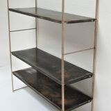 Wall shelf black metal weathered metal