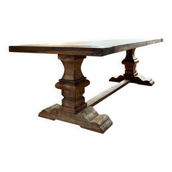 Table monastère en bois ancien - Spirito 200 par 100 cm