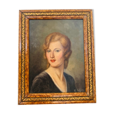 Portrait painting of a woman by R.Lefèvre