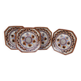 Ensemble de 4 assiettes à dessert Henriot Quimper