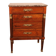 small jump commode in mahogany in Empire style