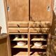 Antique raw wood sideboard