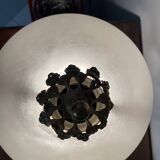 Bronze, opaline and tassel table lamp