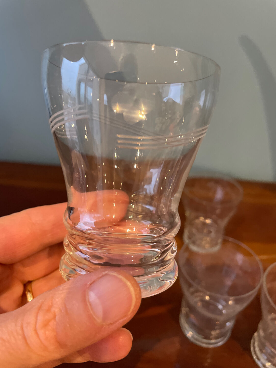 Lot de 5 verres cristal