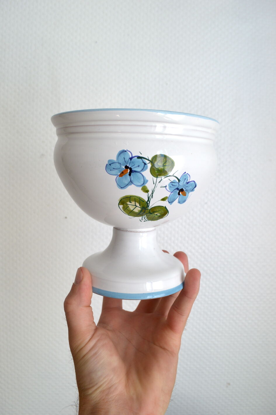 Cache-pot coupe peint à la main