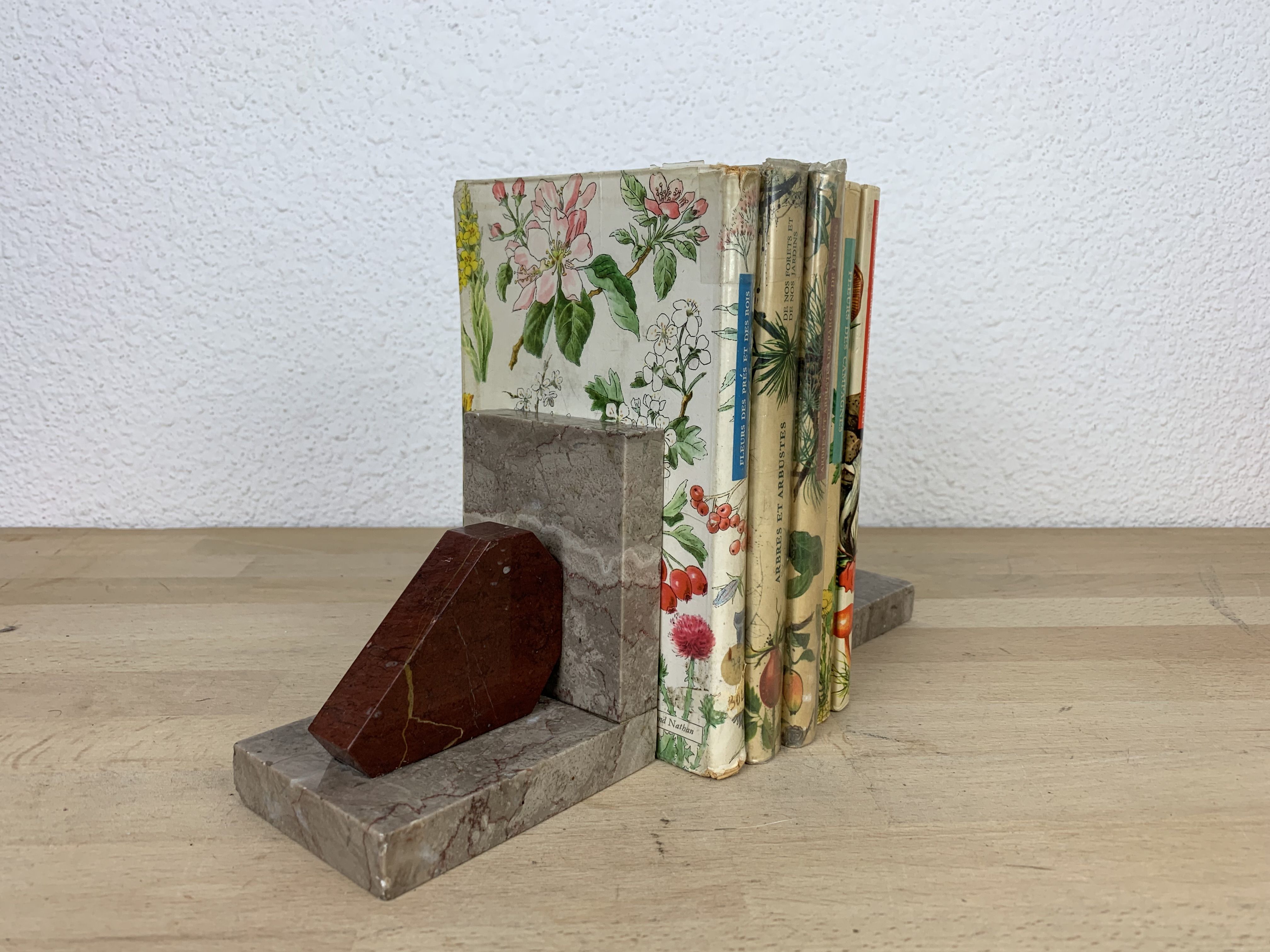 Pair of greenhouses geometric marble books art deco