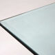 Belgo Chrom dining table in brushed stainless steel and glass top
