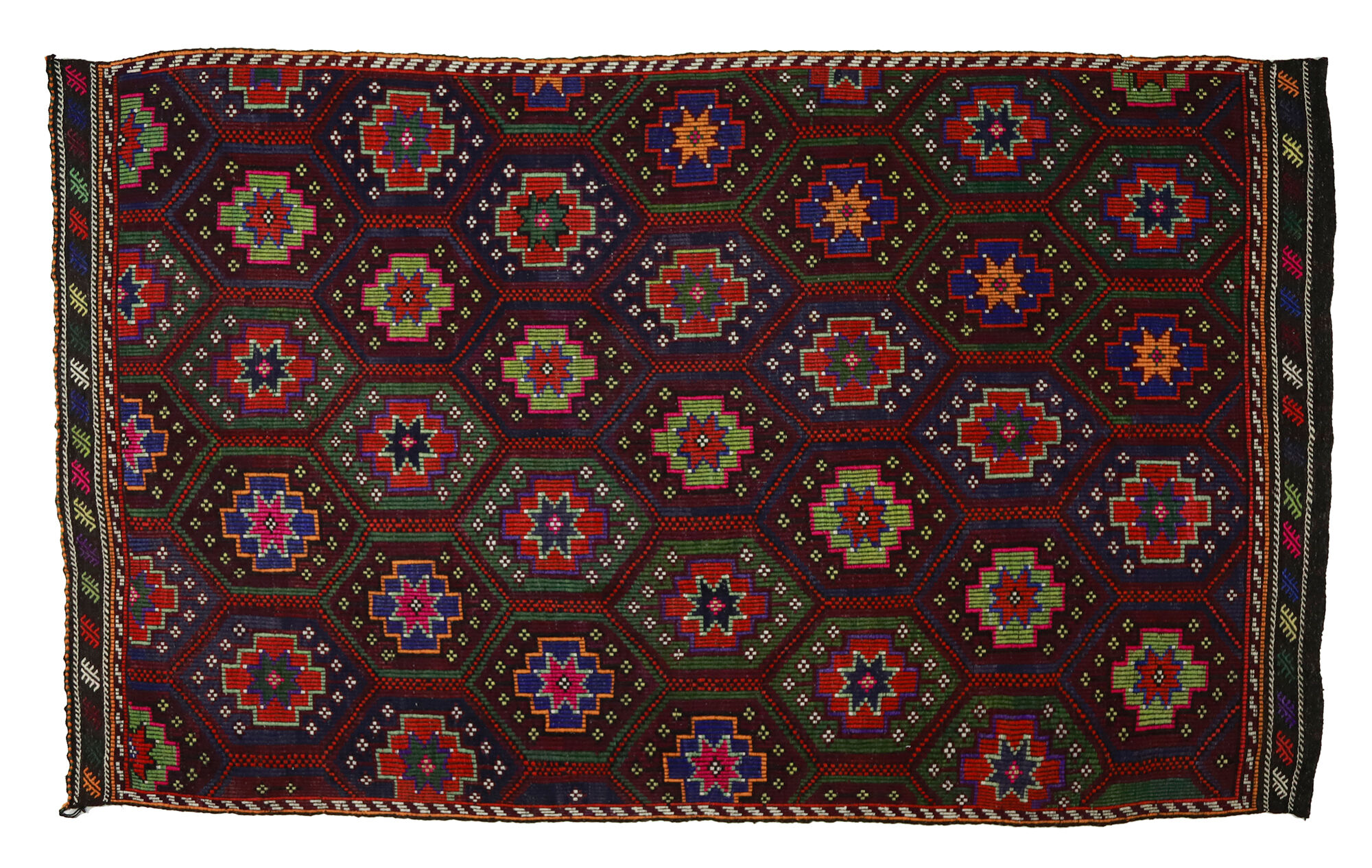 Anatolian handmade kilim rug 310 cm x 184 cm