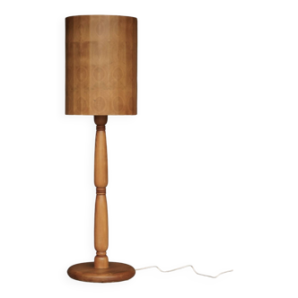 Swedish Pine Floor Lamp by Bengt Slöjdare. 1970s