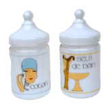 Vintage bathroom pot set