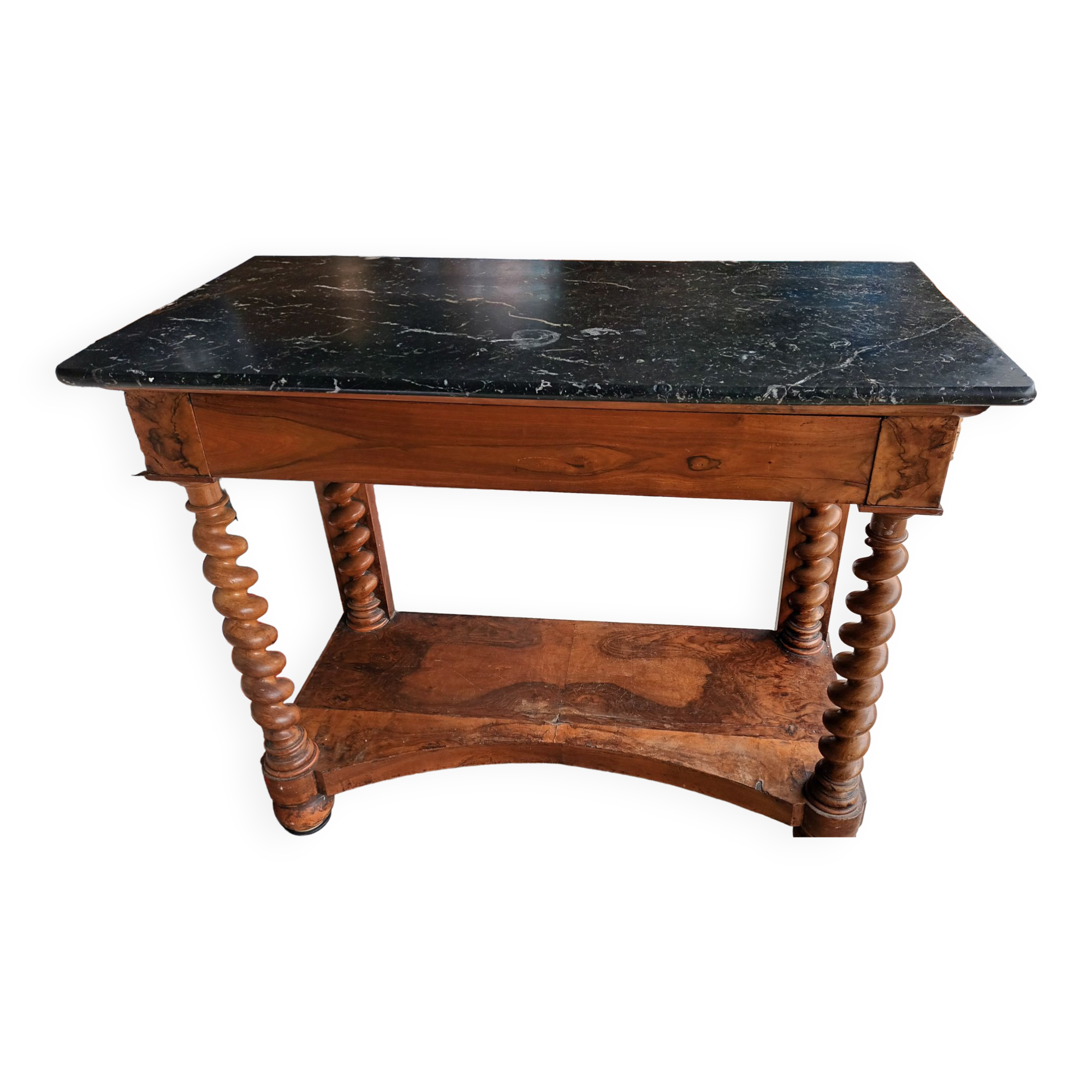 Console Napoleon III with black marble