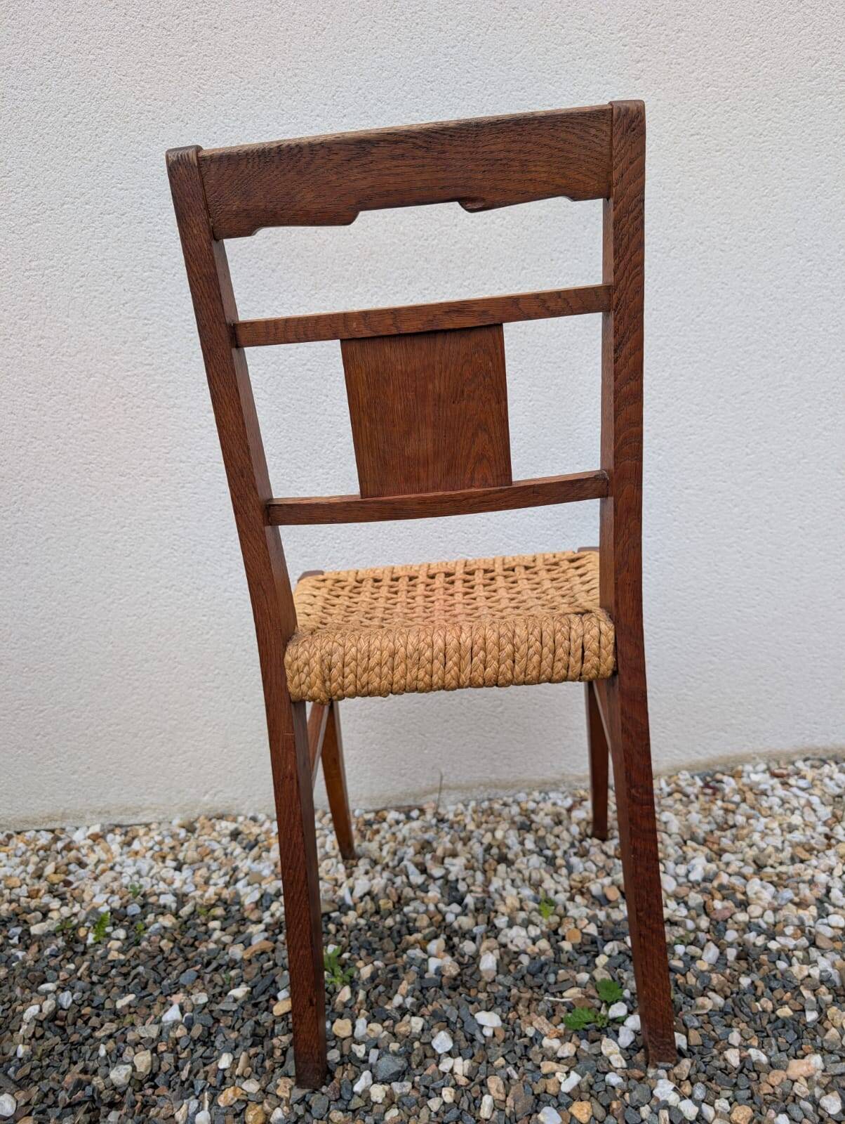 4 chairs from the 1950s attributed to Audoux & Minet.