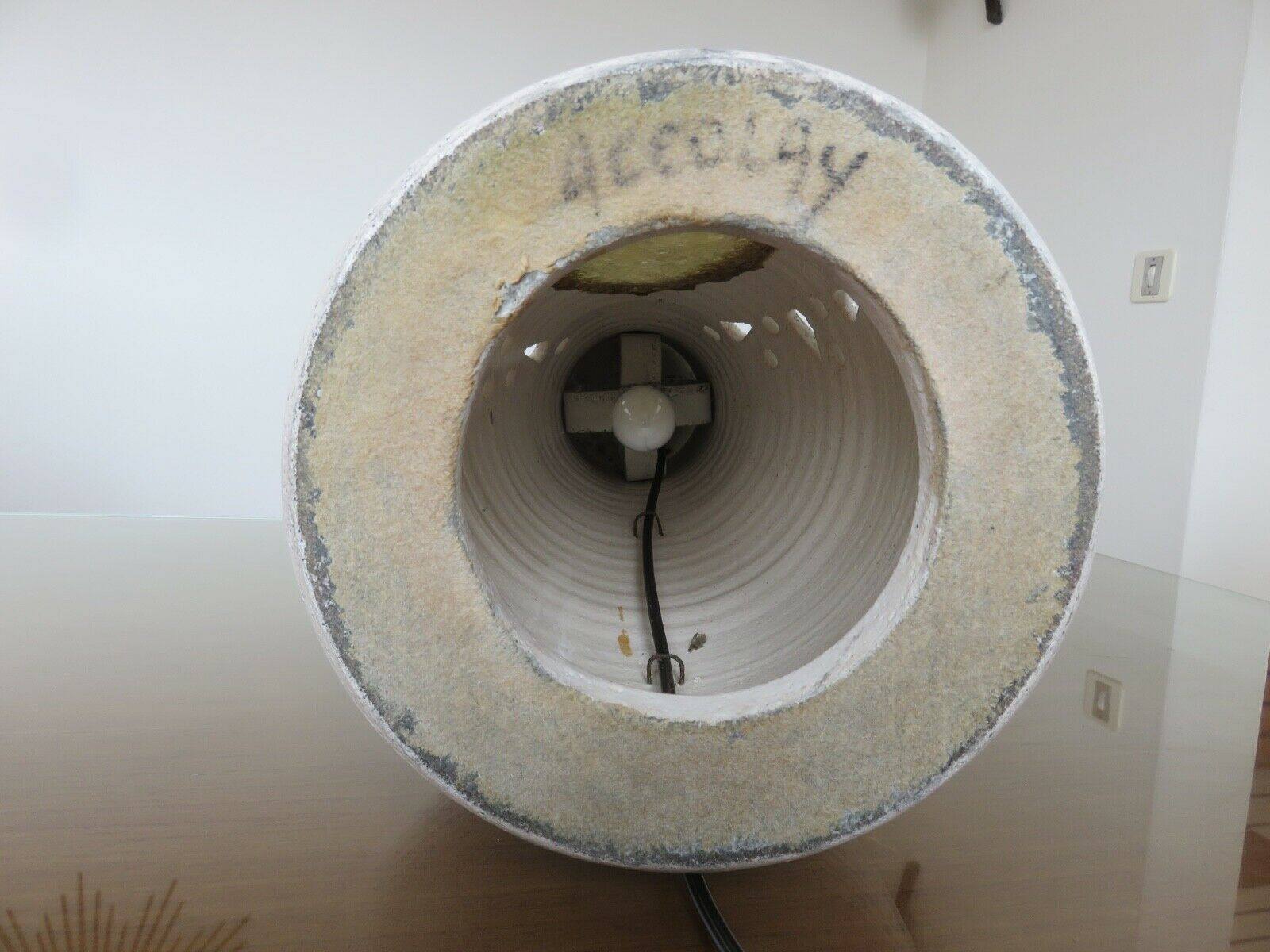 Ceramic lamp and resin "Accolay" 50s 60s