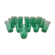 Série de 16 verres vert