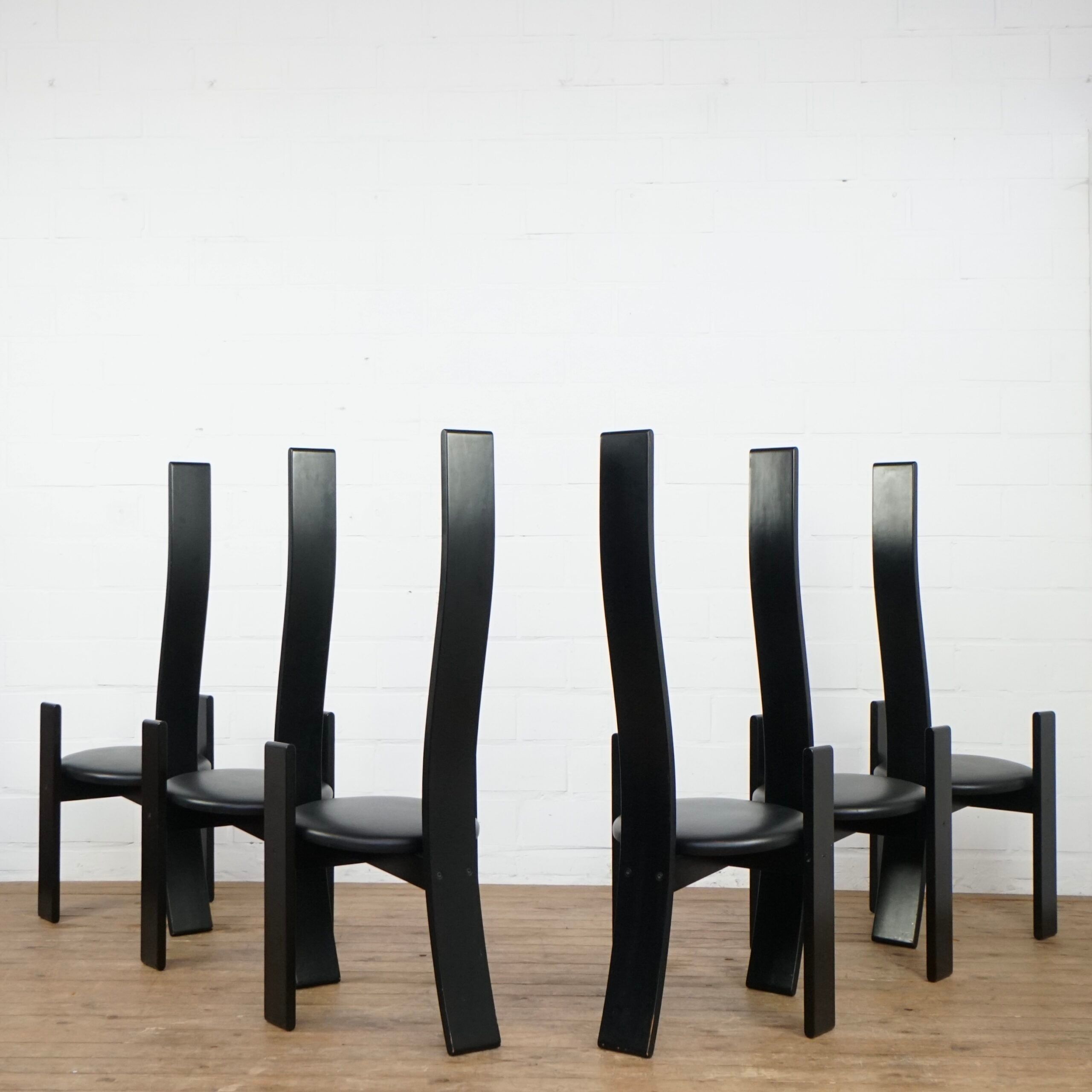 Set of 6 Golem chairs by Vico Magistretti