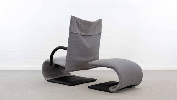 Fauteuil zen avec repose-pieds par claude brisson pour ligne roset