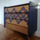 1960 Chest of drawers revisited in midnight blue