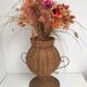 Vintage wrought iron wicker plant holder
