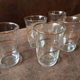 Set of 5 vintage glasses
