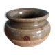 Signed stoneware mustard pot
