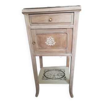 Marble top bedside table