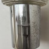 Paire d'appliques vintage, métal chromé et verre moulé pressé, Italie, 1970