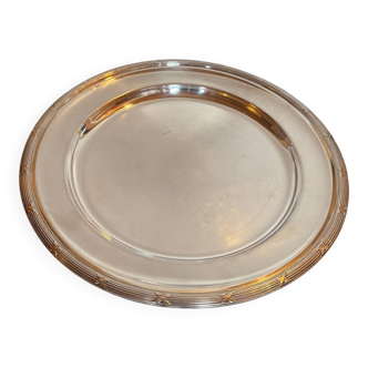 Large serving platter, silver-plated, Fracalanza, Brazil, 20th century.