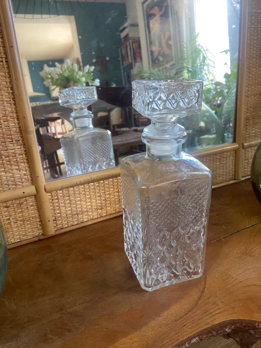 Cut glass whiskey decanter