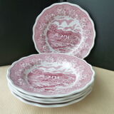 Set of 5 Hollow Porcelain Plates from N.Fontebasso Italy