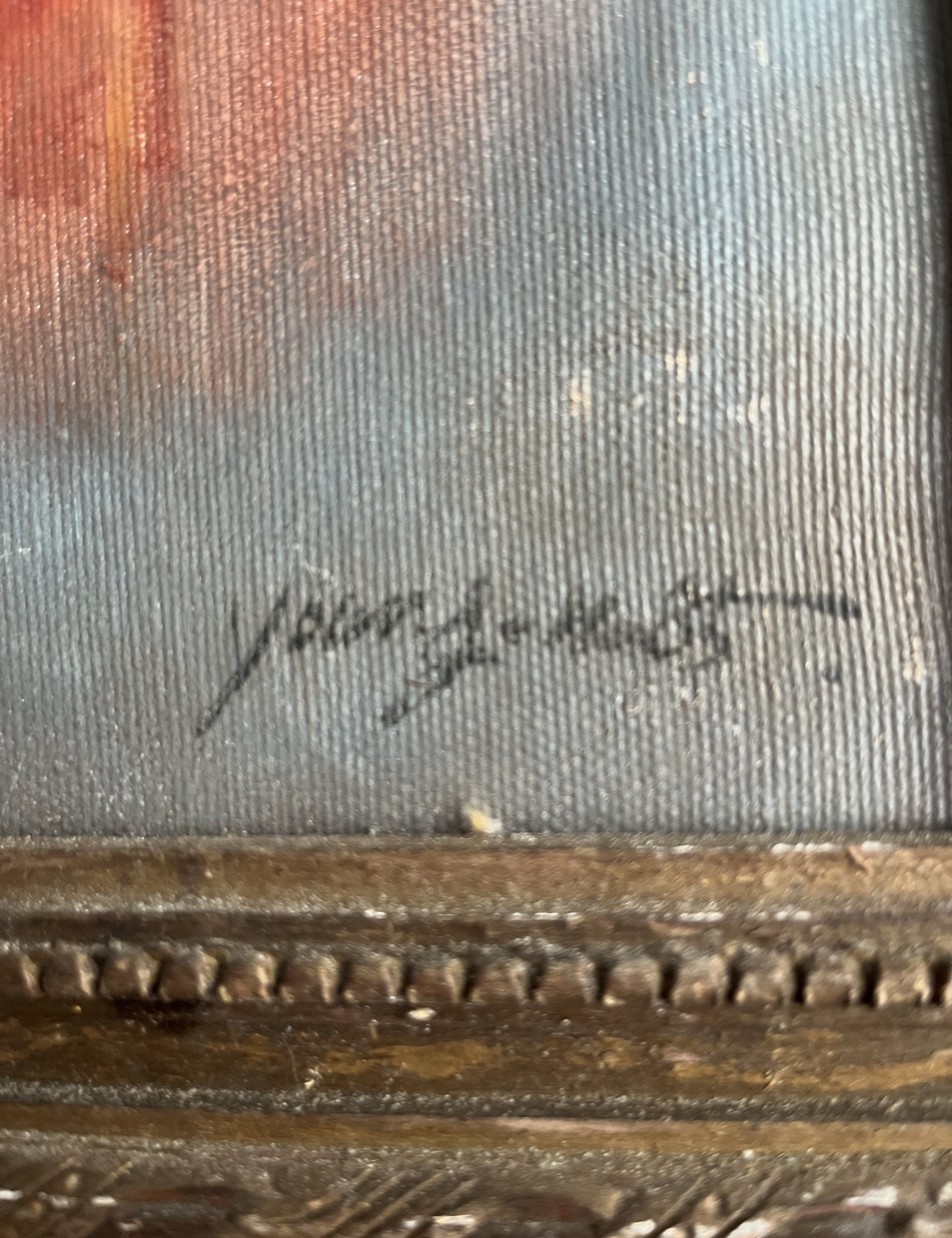 Oil on canvas: portrait of a young man