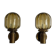 Pair of yellow glass and brass wall lights from the mid-century by N Leuchten, 1960s, Germany.