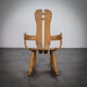 Brutalist Oak Rocking Chair by De Puydt, 1970s