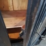 Parisian glazed wardrobe, Vintage painted showcase library