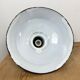 Industrial Black Enamel Factory Lamp with Cast Iron Top, 1960s