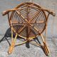 Rattan/bamboo coffee table (glass top)
