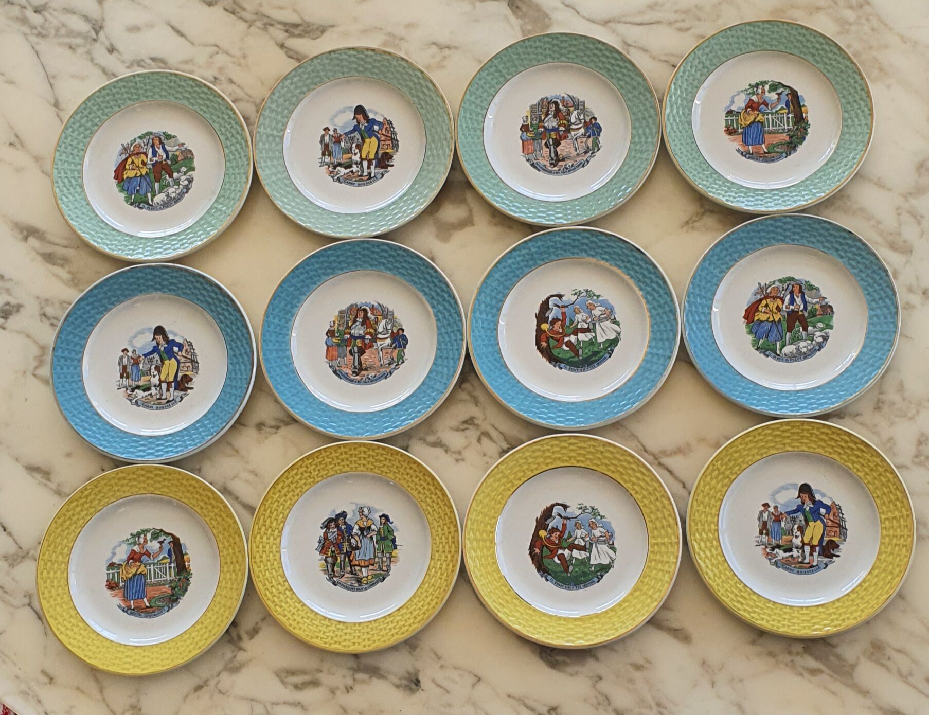 Nursery rhyme dessert plates