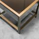Pair of coffee tables in brass 70s vintage