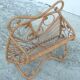 Vintage rattan shelf magazine 1950-60