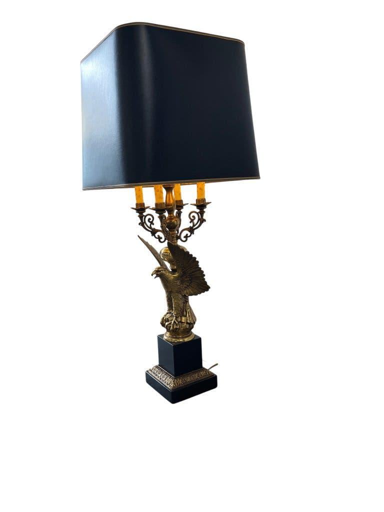 Vintage table lamp 'golden' xl 'eagle deknudt'