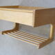 Scandinavian oak wall shelf