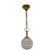 Vintage glass pendant lamp from Clichy