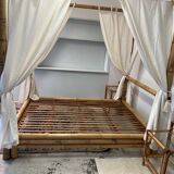 Tabby bamboo canopy bed