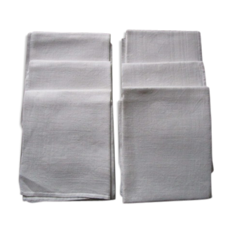 6 old damask napkins  62x62cm