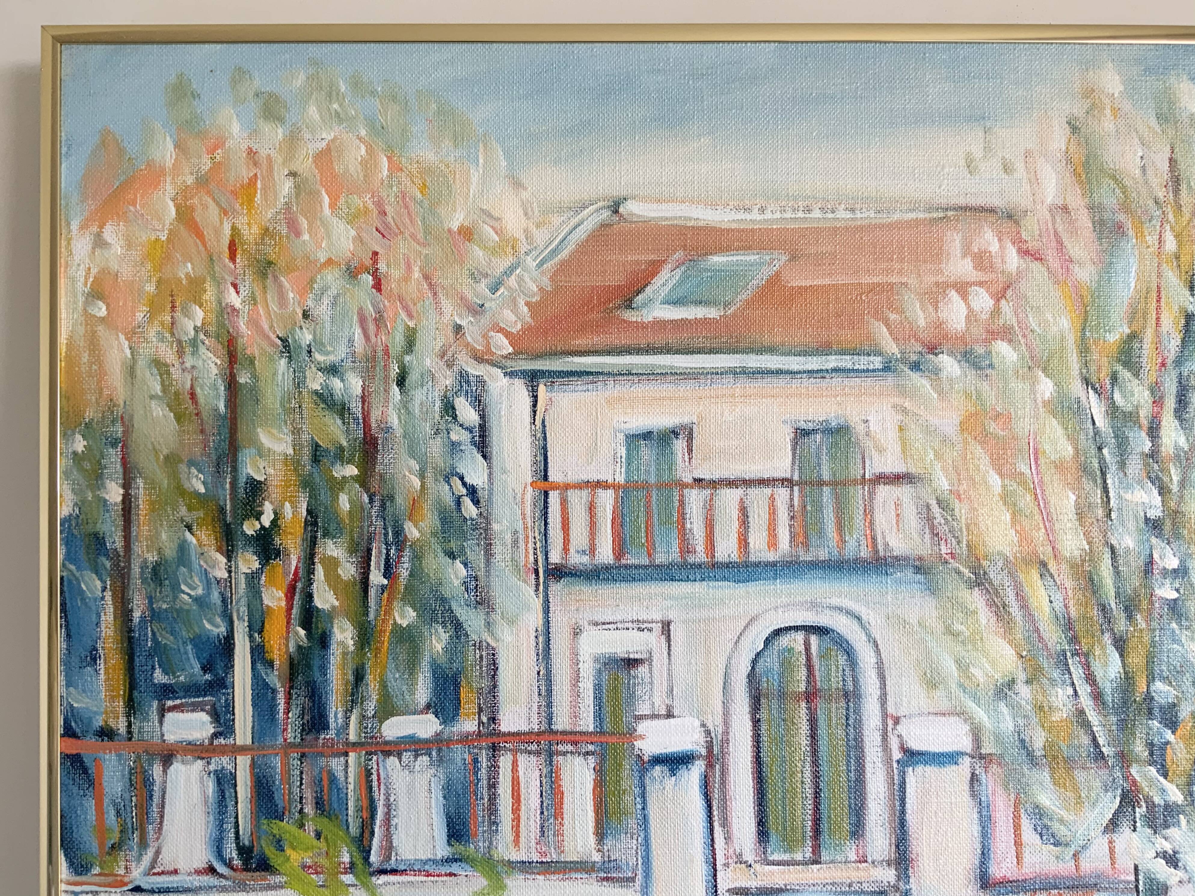 Original Swedish Oil on Canvas, Motif in Italy by Gunnar I. Erixon