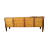 Large vintage row in blond wood