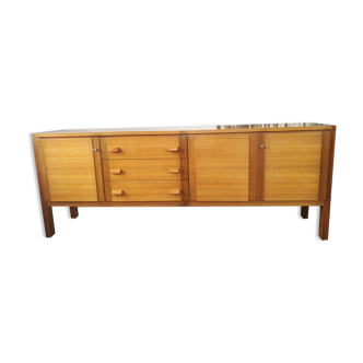 Large vintage row in blond wood